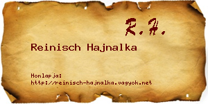 Reinisch Hajnalka névjegykártya